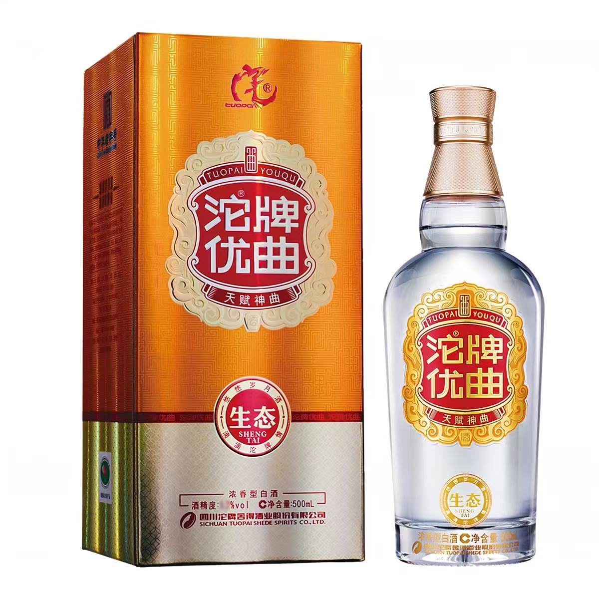 沱牌 生态优曲 38%Vol 500ml 500ml*6